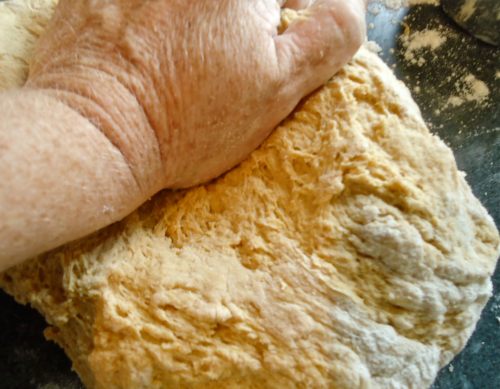 kneading the dough