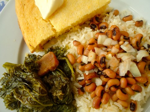 Another shot of my Southern style New Year's Day lucky plate special.