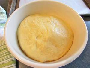 Here is the dough after the rise.