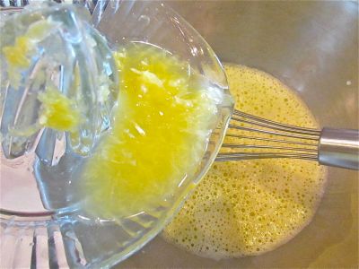 Mix the wet ingredients together in one bowl and...