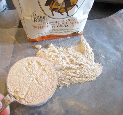 White whole wheat flour is awesome! I use it a lot in baking - with the lightness of white flour but more fiber!